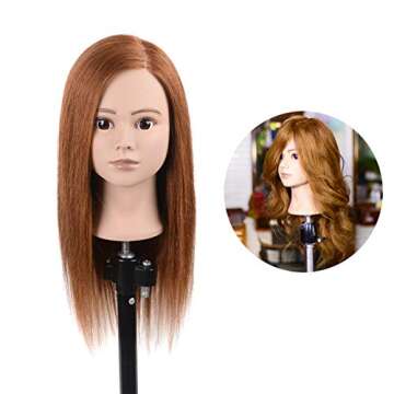 Natural Secret Human Hair Mannequin Head for Styling