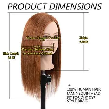 Natural Secret Human Hair Mannequin Head for Styling
