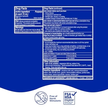 Phillips’ Milk of Magnesia Wild Cherry Laxative for Fast Relief