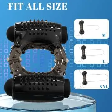 Vibrating Cock Ring with Dual Bullet Vibrators, Sikelob Couple Sex Toys Penis Sleeve Ring Vibrator Clitoral Stimulator, 10 Vibrations Adult Sex Toy for Men Erection Enhancing Delay Ejaculation