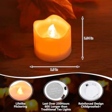 Topstone Flameless Candles with Remote Control - 12 Pack