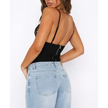 Women Vintage Lace Trim Camisole for Stylish Summer Wear