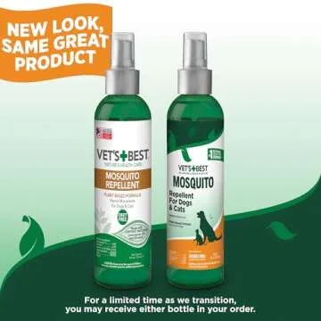 Vet's Best Mosquito Repellent for Dogs and Cats | Repels Mosquitos with Certified Natural Oils | Deet Free | 8 Ounces