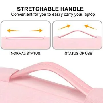 Lacdo Laptop Sleeve for Women, 14 Inch Laptop Sleeve Case for HP Lenovo Dell ASUS Acer Chromebook 14 / HP Stream 14 / Dell Inspiron 14 / Lenovo IdeaPad 14 / Spin 3 / ASUS ZenBook 14 Computer Bag, Pink