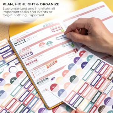 Clever Fox Mega Sticker Pack – 2000+ Small Planner Stickers for Adults – Sticker Book for Women – Aesthetic Calendar & Journal Accessories