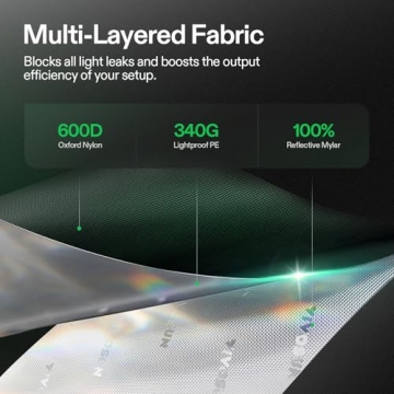 VIVOSUN S425 4x2 Grow Tent, 48"x24"x60" High Reflective Mylar with Observation Window and Floor Tray for Hydroponics Indoor Plant for VS2000