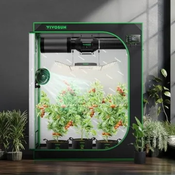 VIVOSUN S425 4x2 Grow Tent, 48"x24"x60" High Reflective Mylar with Observation Window and Floor Tray for Hydroponics Indoor Plant for VS2000