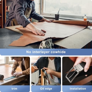 BESTKEE Men's Reversible Leather Belt - 35mm Quality Style