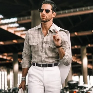 BESTKEE Men's Reversible Leather Belt - 35mm Quality Style