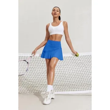 Ekouaer Women's Athletic Pleated Tennis Skirt with Pockets