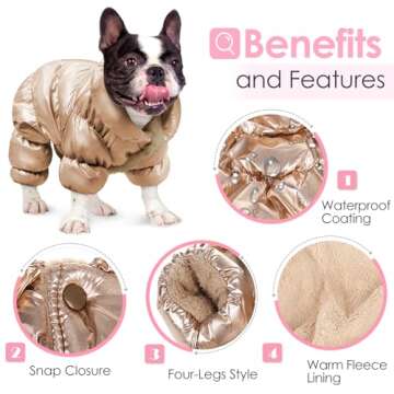 AOFITEE Waterproof Dog Coat for Small Dogs - Winter Ready!