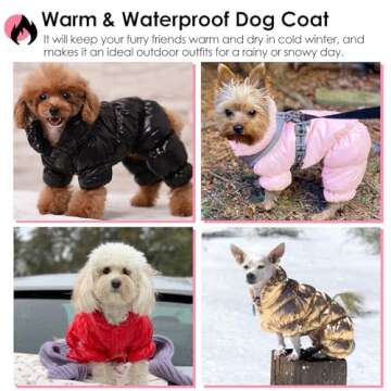 AOFITEE Waterproof Dog Coat for Small Dogs - Winter Ready!
