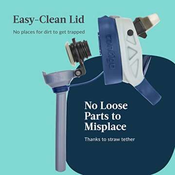 Contigo Paw Patrol Kids 14oz Plastic Water Bottles, Aubrey Design with Spill-Proof Lid, Silicone Straw, 2-Pack, Convenient for Travel/Home/School Use, Dishwasher Safe