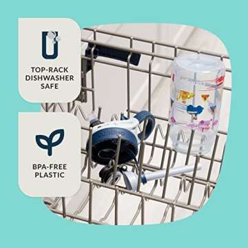 Contigo Paw Patrol Kids 14oz Plastic Water Bottles, Aubrey Design with Spill-Proof Lid, Silicone Straw, 2-Pack, Convenient for Travel/Home/School Use, Dishwasher Safe