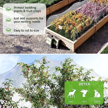 De-Bird Garden Fencing 7.5ft x 65ft for Garden Protection