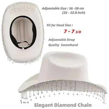 Stylish Melesh Cowgirl Felt Wide Brim Cowboy Hat