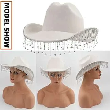 Stylish Melesh Cowgirl Felt Wide Brim Cowboy Hat