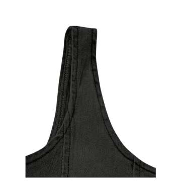 Verdusa Women's Zip Up Back Asymmetrical Scoop Neck Sleeveless Denim Crop Tank Top