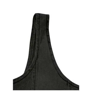 Verdusa Women's Zip Up Back Asymmetrical Scoop Neck Sleeveless Denim Crop Tank Top