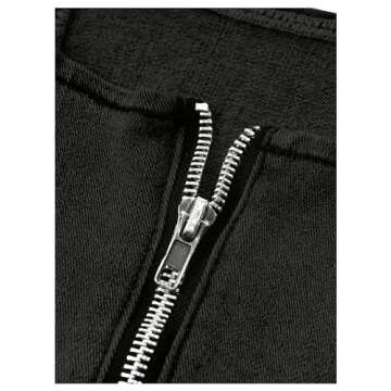 Verdusa Women's Zip Up Back Asymmetrical Scoop Neck Sleeveless Denim Crop Tank Top