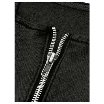 Verdusa Women's Zip Up Back Asymmetrical Scoop Neck Sleeveless Denim Crop Tank Top