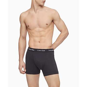 Calvin Klein Men's Cotton Stretch 3-pack Boxer Brief - 3 Black