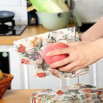 100 Pack Paper Napkins Watercolor Floral Vintage Wild Flower Disposable Hand Towels Decorative Paper Guest for Bathroom Wedding Birthday Party Baby Shower