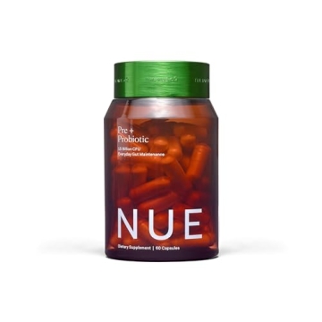 Nue Co. PREBIOTIC + PROBIOTIC Supplement - 60 Vegan Capsules for Gut Health, IBS Relief, and Immunit...