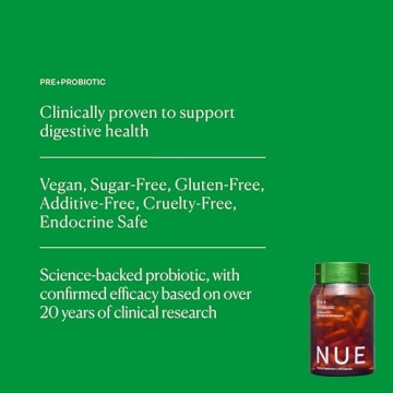 Nue Co. PREBIOTIC + PROBIOTIC - Gut Health Support Capsules