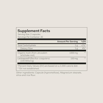 Nue Co. PREBIOTIC + PROBIOTIC - Gut Health Support Capsules