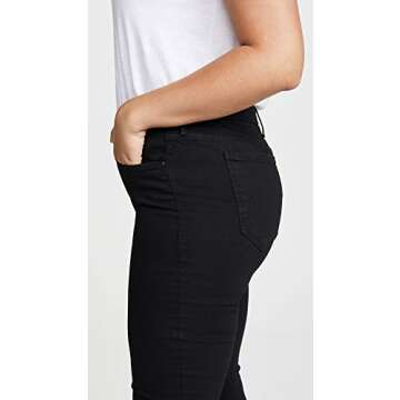 MOTHER Women's The Looker Skinny Jeans, Not Guilty, Black, 25