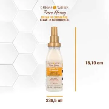 Creme Of Nature, Leave in Conditioner Pure Honey, Coconut Oil And Shea Butter Formula, For Dry Damaged Hair, 8 Oz