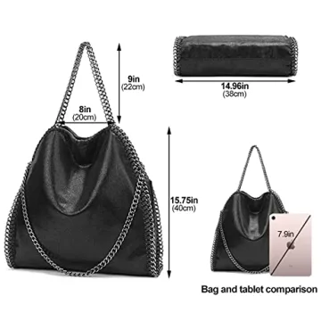 Wivmypog Faux Leather Chain Handbag for Fashionable Women