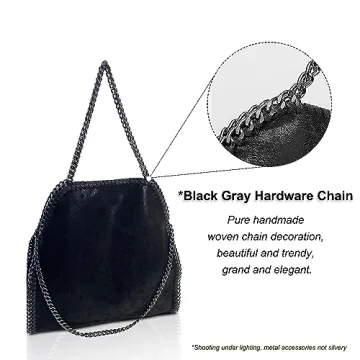 Wivmypog Faux Leather Chain Handbag for Fashionable Women