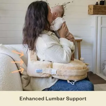 My Brest Friend Super Deluxe Nursing Pillow - Enhanced Comfort & Ergonomic Breastfeeding Pillow for Ultimate Support For Mom & Baby - Adjustable and with Handy Side Pocket, Gold