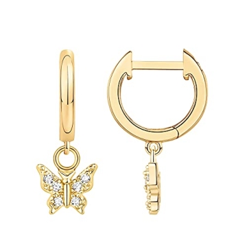 Stylish PAVOI Gold Plated Huggie Earrings for Women