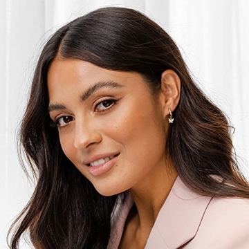 Stylish PAVOI Gold Plated Huggie Earrings for Women