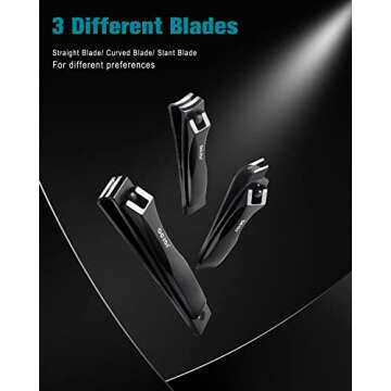 BEZOX Nail Clippers Set of 3 - Stainless Steel Precision