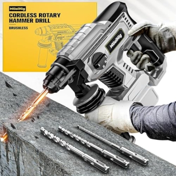 Cordless Rotary Hammer Drill for Dewalt 20V MAX Battery, Brushless SDS-Plus Hammer Drill with Safety...