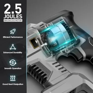 Powerful Cordless Rotary Hammer Drill for Dewalt Workers