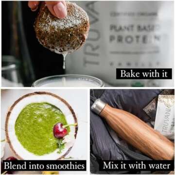 Truvani Vegan Pea Protein Powder | Vanilla | 20g Organic Plant Based Protein | 18 Servings | Keto | Gluten & Dairy Free | Low Carb | No Added Sugar