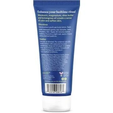 ASUTRA Melatonin Lotion with Magnesium, 100 mL - with Sweet Almond Oil, Shea Butter and Lemongrass Essential Oil Aromatherapy