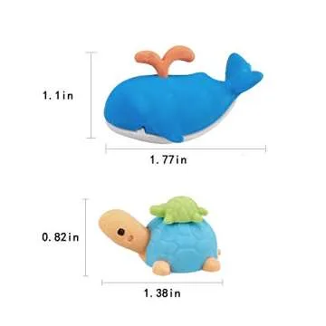 Greentime 32pcs Animal Erasers, Puzzle Toys Erasers Assembly Animals Erasers 3D Mini Erasers Classroom Supplies Desk Buddies Party Favors Games Prize