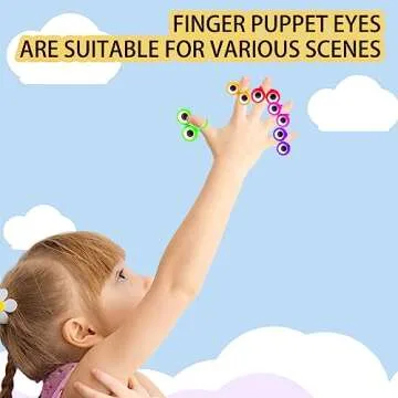 100 PCS Eye Finger Puppets Toys Set, Wiggly Eyeball Finger Puppet Eye On Rings for Kids, Party Favor...