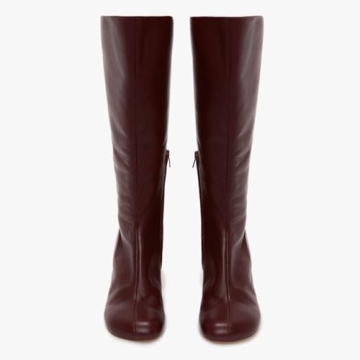 FSJ Women Stylish Chain Heel Knee High Boots