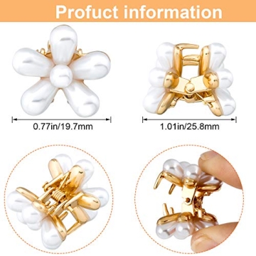 PAGOW Mini Pearl Claw Clips - Stylish Hair Accessories