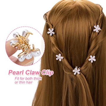 PAGOW Mini Pearl Claw Clips - Stylish Hair Accessories