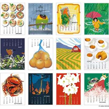 Linnea Design 2024 Poster Calendar 11 x 14" Artwork by Johanna Riley