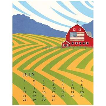 Linnea Design 2024 Poster Calendar 11 x 14" Artwork by Johanna Riley