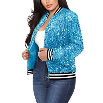 Elegant Sequin Open Front Women's Jacket for Celebrations